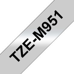 Brother TZE-M951 labelprinter-tape Zwart op zilver - Afbeelding 2