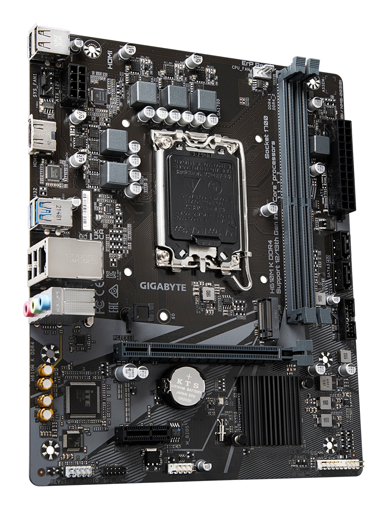 GIGABYTE H610M K DDR4 moederbord Intel H610 Express LGA 1700 micro ATX - Afbeelding 4
