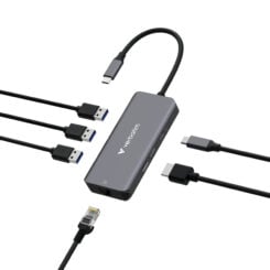 Verbatim USB-C essentiële multipoort hub 6 poorten: RJ45, HDMI, USB-C PD, 3 x USB-A 3.2 Gen 1 - Afbeelding 3