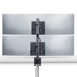 StarTech.com Monitorstandaard voor Twee Verticaal Gestapelde Schermen, Dual 49", Max 32kg, C-Klem, Quick-Release VESA Systeem, Widescreen 16:9/Ultrawide 32:9 display, TAA - Afbeelding 4