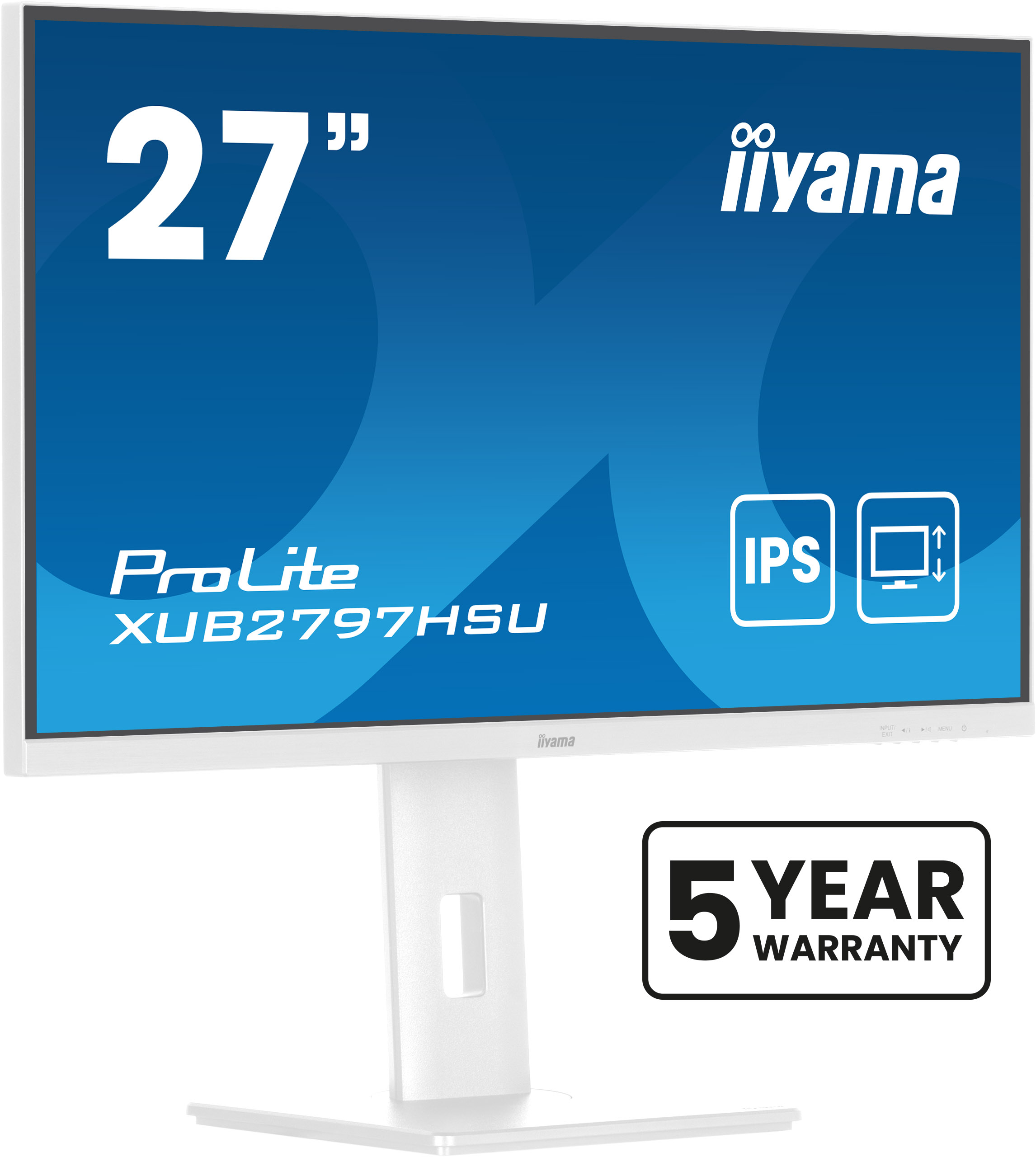 iiyama ProLite XUB2797HSU-W2 computer monitor 68,6 cm (27") 1920 x 1080 Pixels Full HD LED Wit - Afbeelding 2
