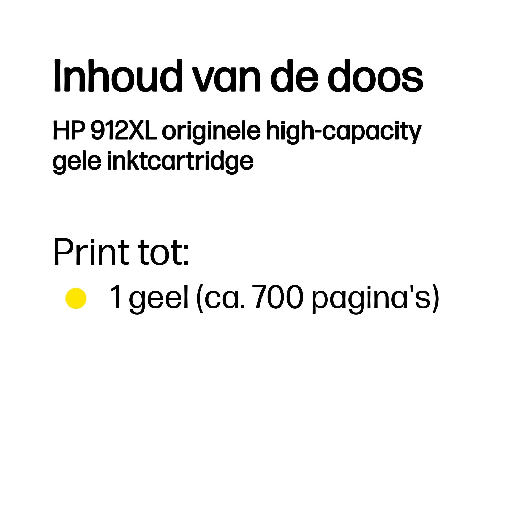 HP 912XL originele high-capacity gele inktcartridge - Afbeelding 4