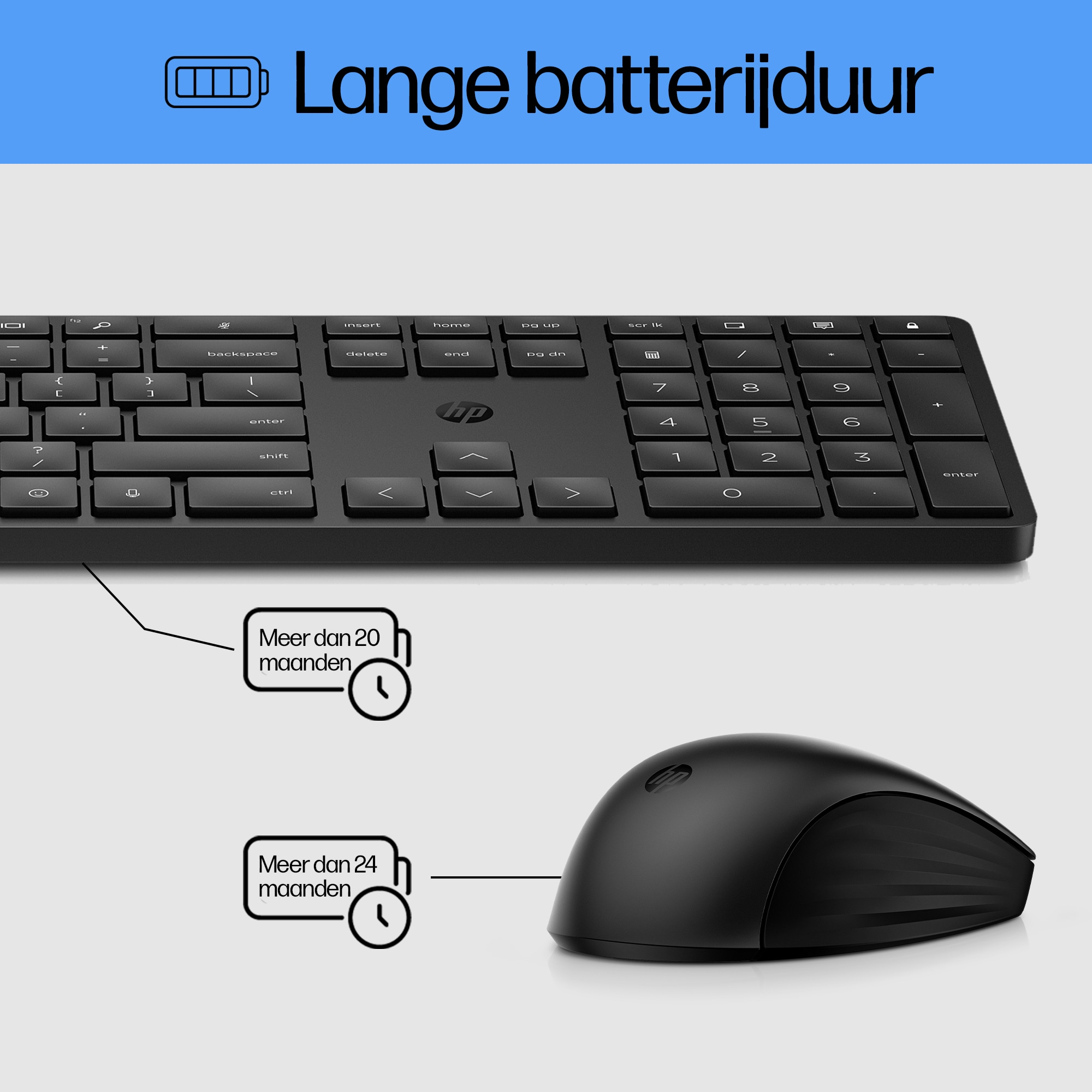 HP 650 draadloze toetsenbord- en muiscombinatie - Afbeelding 10