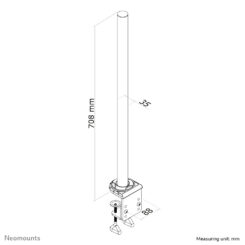 Neomounts FPMA-D935POLE Verlengbuis monitorarm - h 70 cm - Afbeelding 3