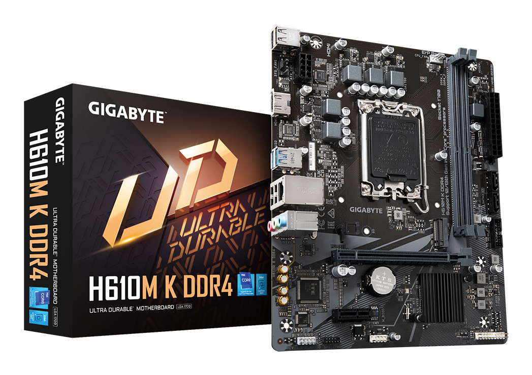 GIGABYTE H610M K DDR4 moederbord Intel H610 Express LGA 1700 micro ATX - Afbeelding 2