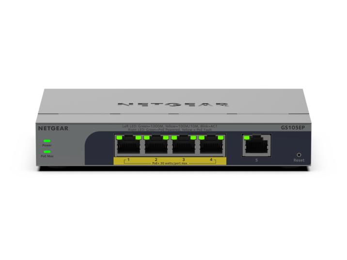 NETGEAR GS105EP Unmanaged Gigabit Ethernet (10/100/1000) Power over Ethernet (PoE) Grijs - Afbeelding 3