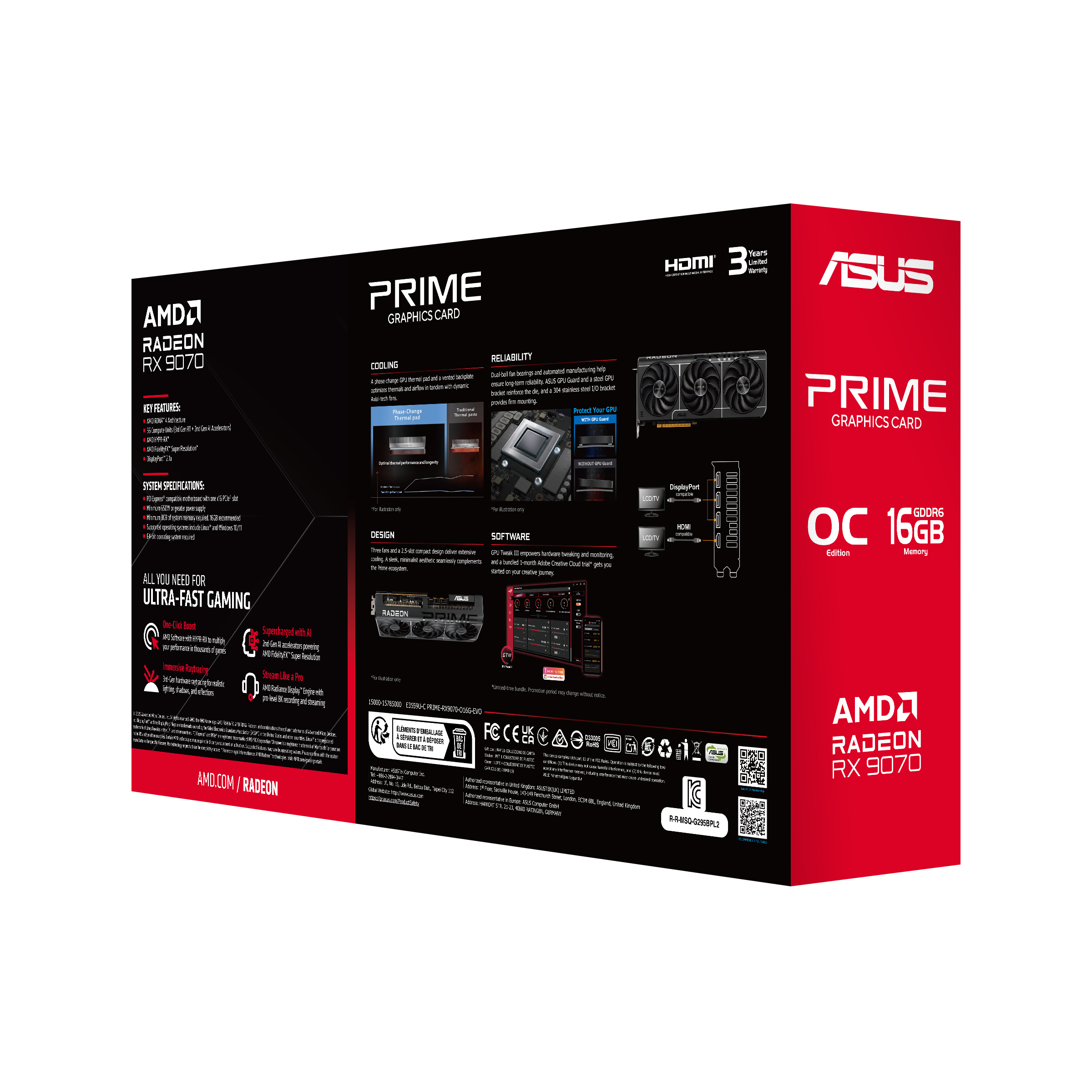 ASUS Prime -RX9070-O16G-EVO AMD Radeon RX 9070 16 GB GDDR6 - Afbeelding 19