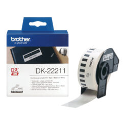 Brother DK-22211 labelprinter-tape Zwart op wit - Afbeelding 2