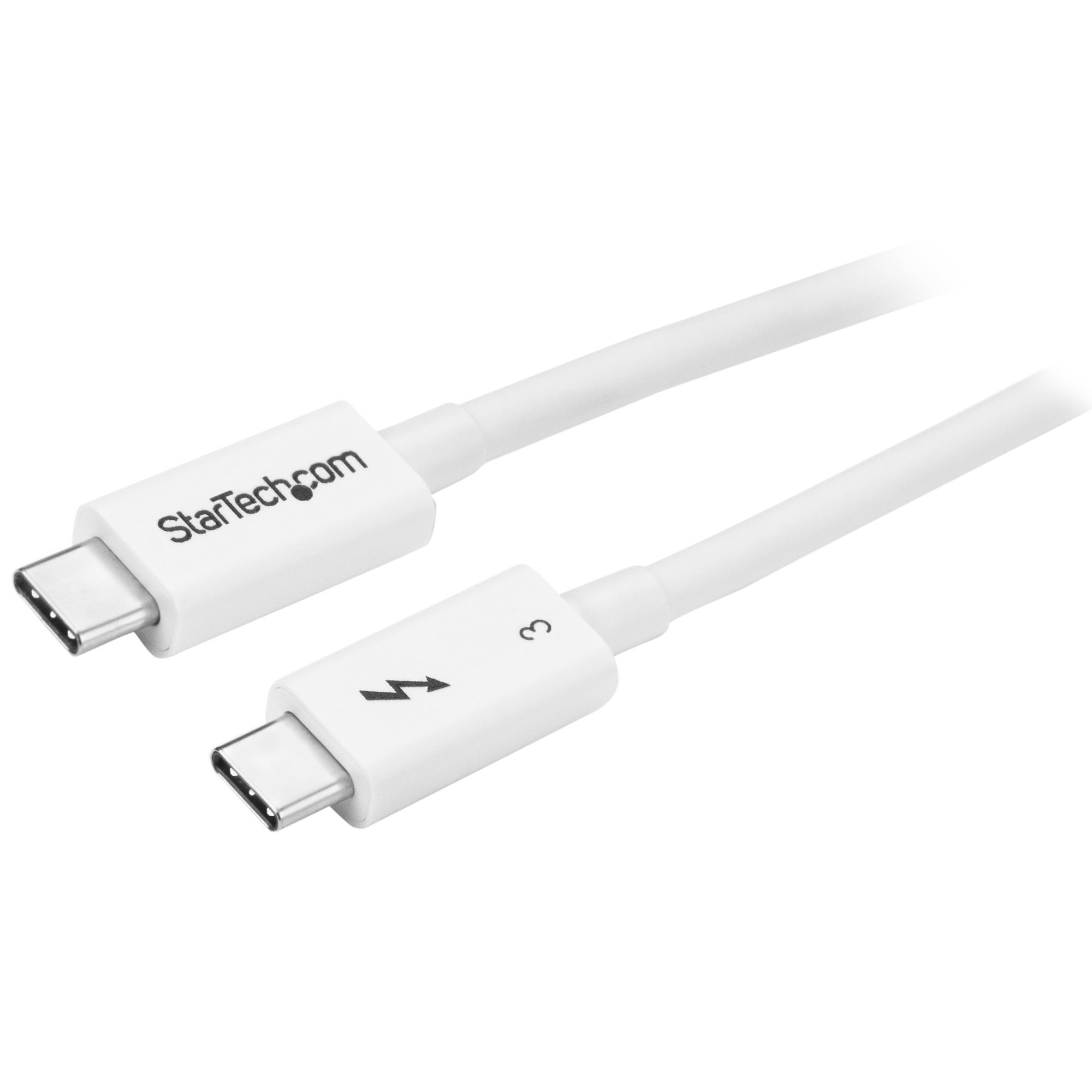StarTech.com 50cm Thunderbolt 3 Kabel, 40Gbps, 100W PD, 4K/5K, Thunderbolt Gecertificeerd, Thunderbolt 4/USB 3.2/DisplayPort Compatibel, Wit