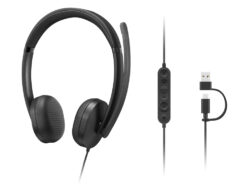 Lenovo VoIP Headset 5000 Bedraad Hoofdband Kantoor/callcenter USB Type-C Zwart - Afbeelding 7