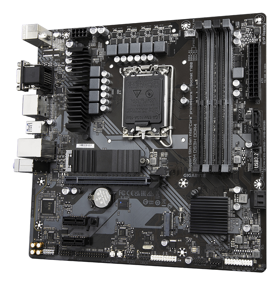 GIGABYTE B760M DS3H DDR4 moederbord Intel B760 Express LGA 1700 micro ATX - Afbeelding 3