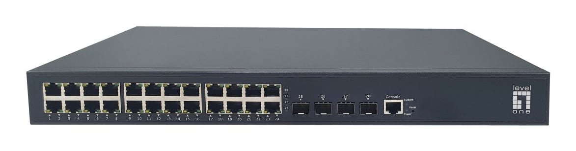 LevelOne GB/L3 Managed PoE+Switch 28-Port   19 440W  10Gbps