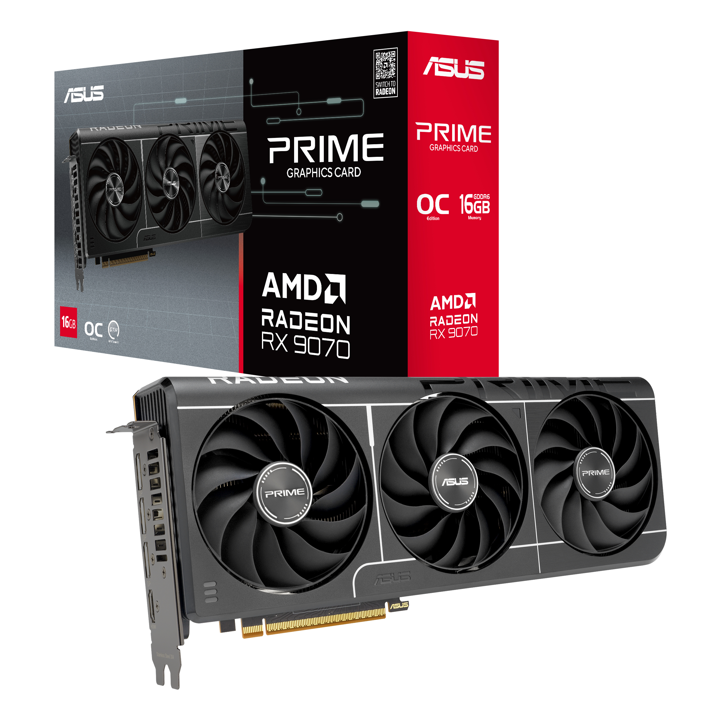 ASUS Prime -RX9070-O16G-EVO AMD Radeon RX 9070 16 GB GDDR6 - Afbeelding 14