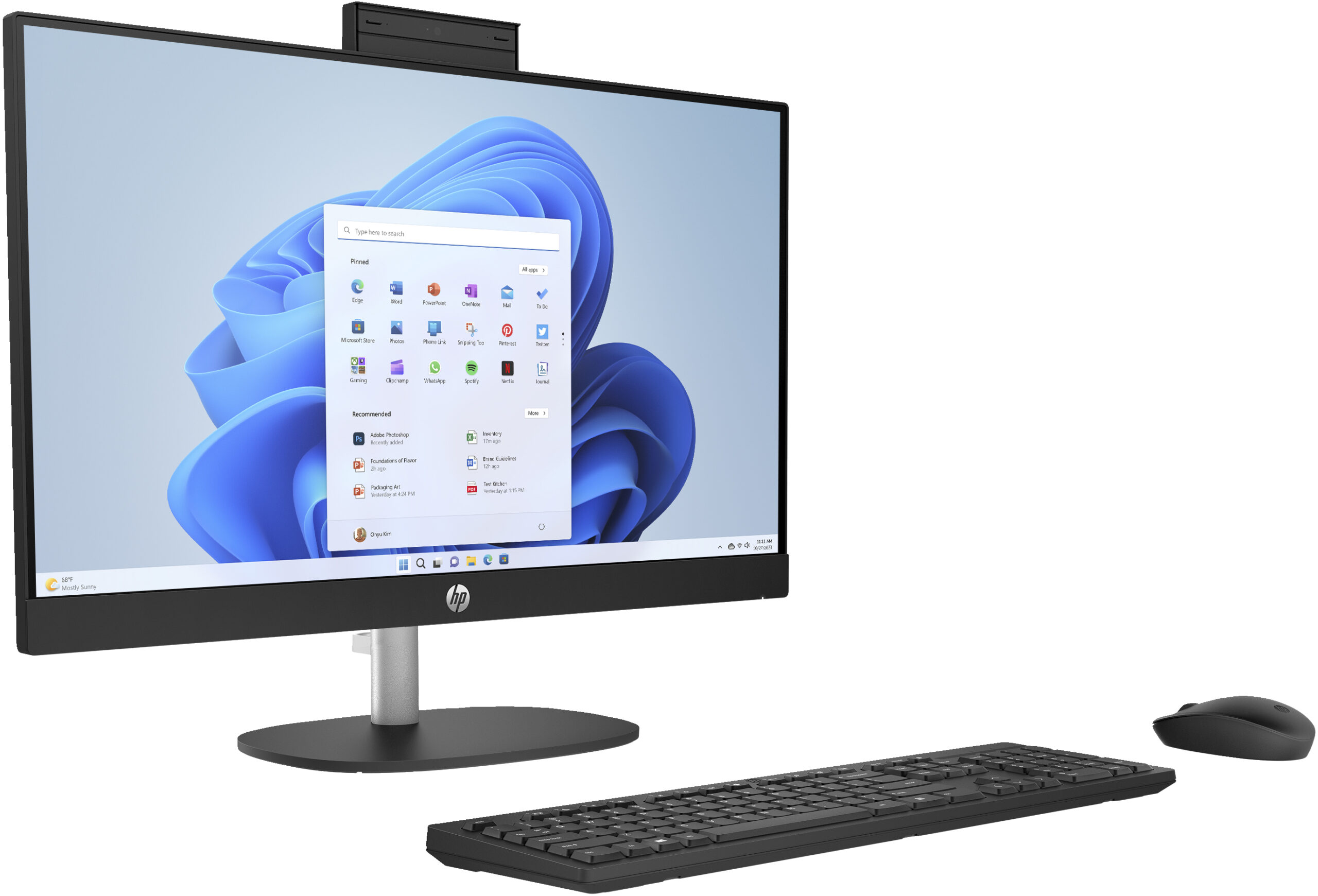 HP 24-cr0055nd Intel® Core™ i5 i5-1335U 60,5 cm (23.8") 1920 x 1080 Pixels Alles-in-één-pc 8 GB DDR4-SDRAM 512 GB SSD Windows 11 Home Wi-Fi 6 (802.11ax) Zwart - Afbeelding 4
