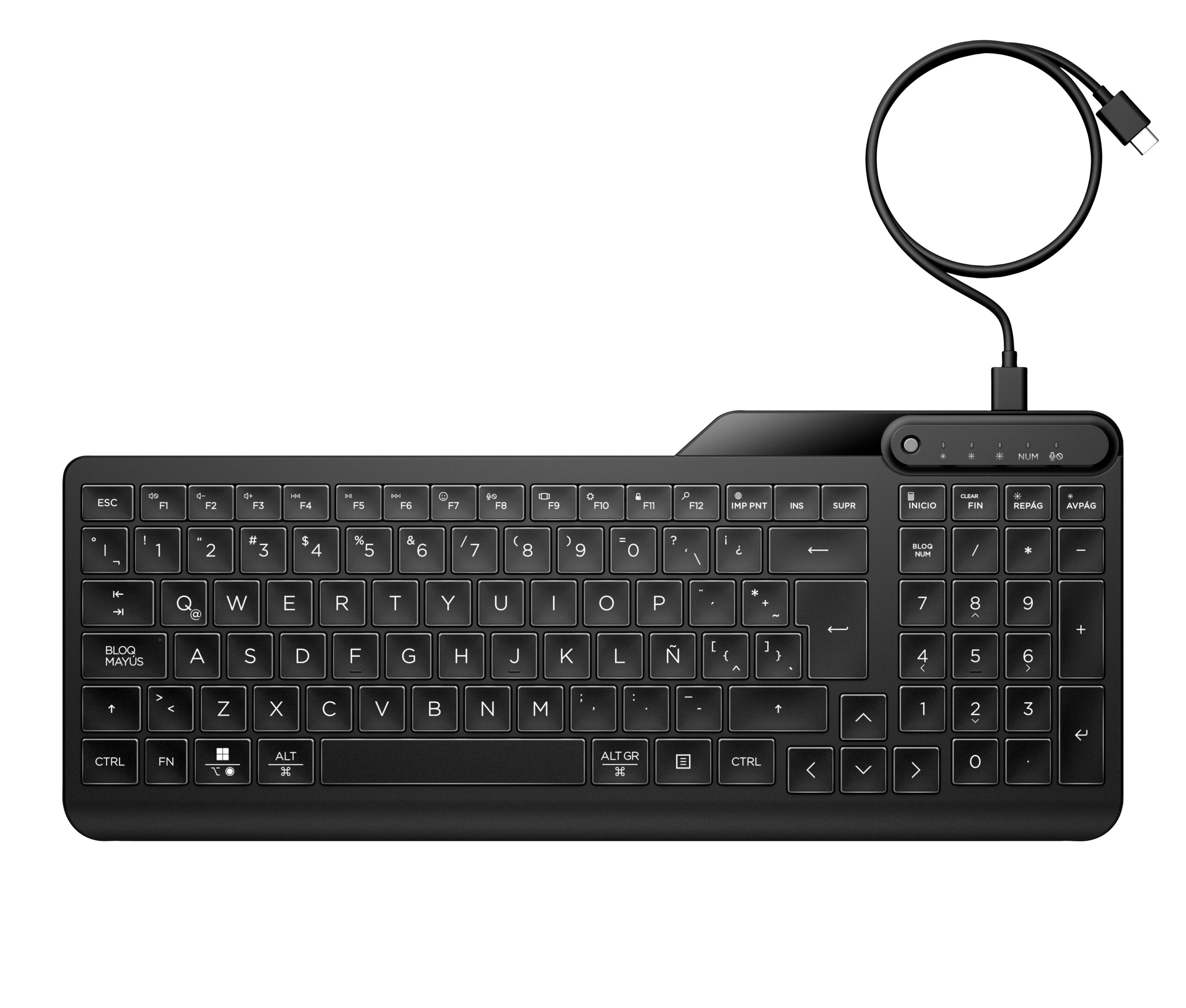 HP 405 Multi-Device BL WD KBD AZERTY BE toetsenbord Kantoor USB Zwart - Afbeelding 2