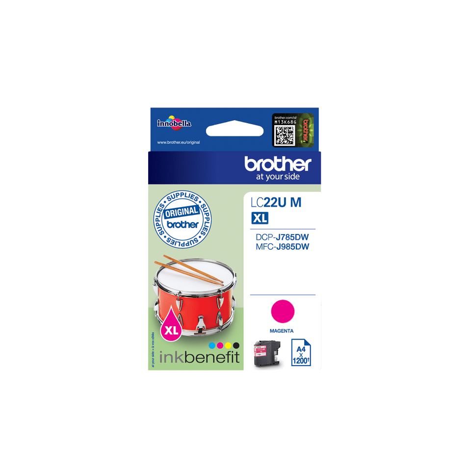 Brother LC22UM inktcartridge 1 stuk(s) Origineel Hoog (XL) rendement Magenta - Afbeelding 3