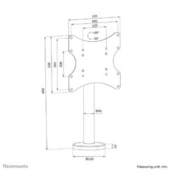 Neomounts DS42-430BL12 TV standaard 23-43"- bolt-down - zwenkbaar - Afbeelding 20