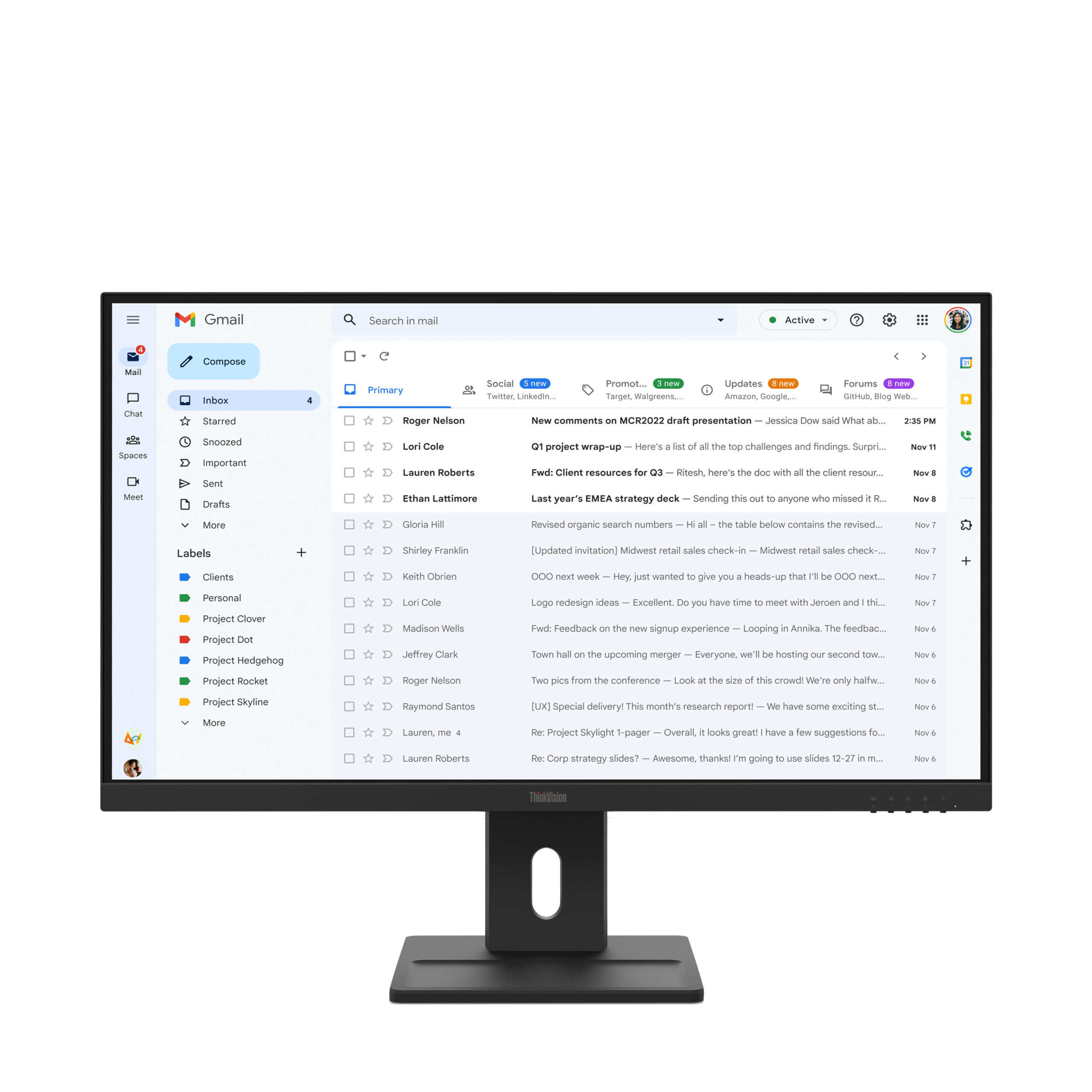 Lenovo ThinkVision E27-40 Monitor - Afbeelding 2