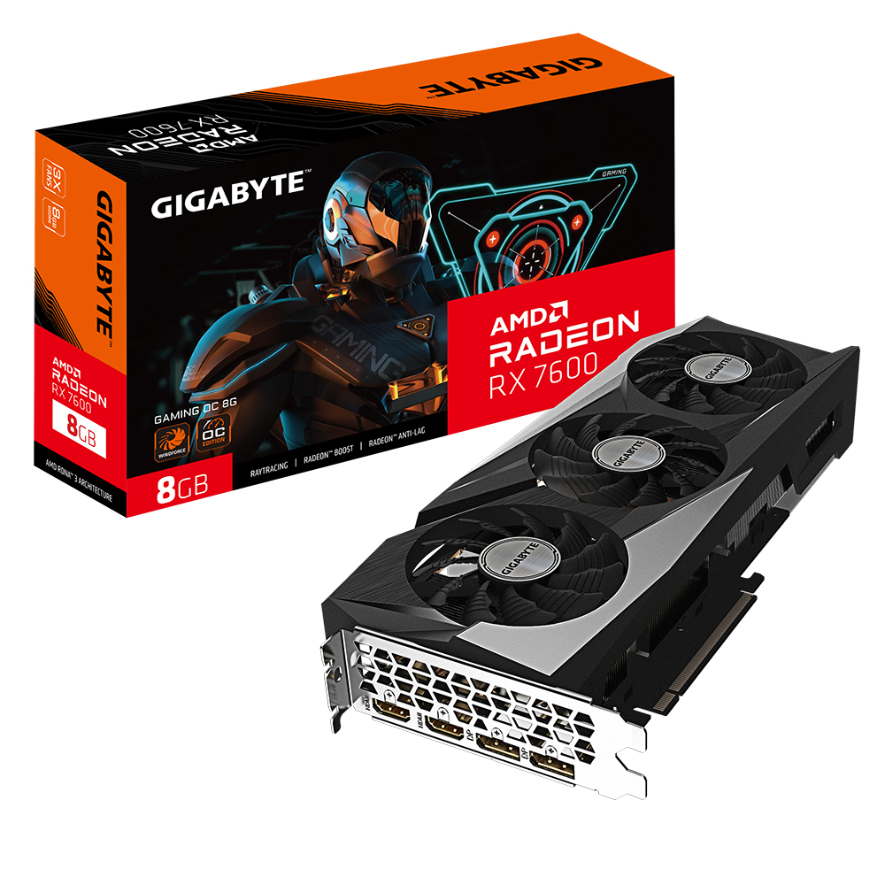 GIGABYTE GAMING Radeon RX 7600 OC 8G AMD 8 GB GDDR6 - Afbeelding 2