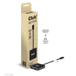 CLUB3D USB-C® Hub to Dual HDMI™ 4K60Hz M/F+PD3.0 100 Watt