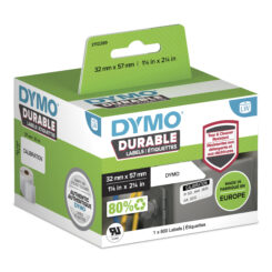 DYMO originele Duurzame LabelWriter labels | 32 mm x 57 mm | Witte Poly | 800 zelfklevende etiketten | Stevige labels voor de LabelWriter labelprinters - Afbeelding 2