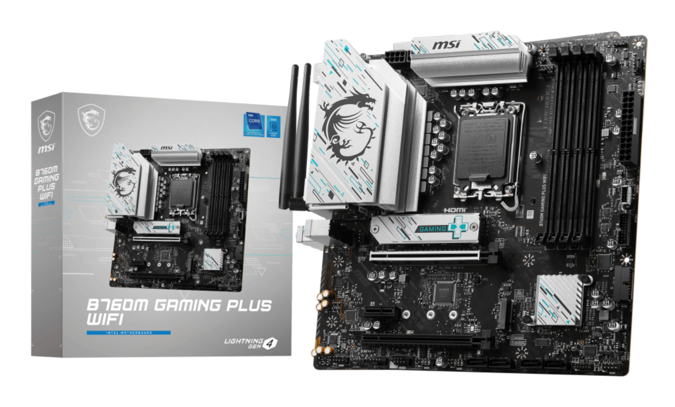 MSI B760M GAMING PLUS WIFI moederbord Intel B760 LGA 1700 micro ATX