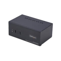 StarTech.com 2-Port Dual-Monitor DisplayPort en HDMI KVM Switch, 4K 60Hz, 1x HDMI & 1x DP Monitor, 2-Port USB Hub, 5Gbps, 2x USB HID Ports, TAA Compliant - Afbeelding 2