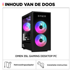 HP OMEN 35L GT16-0160nd Intel® Core™ i7 i7-14700F 16 GB DDR5-SDRAM 1 TB SSD NVIDIA GeForce RTX 5060 Windows 11 Home Tower PC Zwart - Afbeelding 3