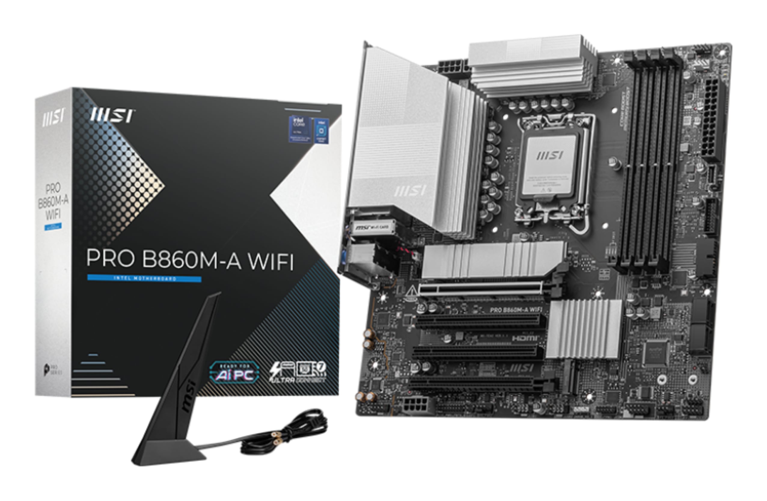 MSI PRO B860M-A WIFI moederbord Intel B860 LGA 1851 (Socket V1) micro ATX