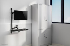 Neomounts WL90-325BL1 Zit-sta werkstation wand 17-32" - gasveer - Afbeelding 15