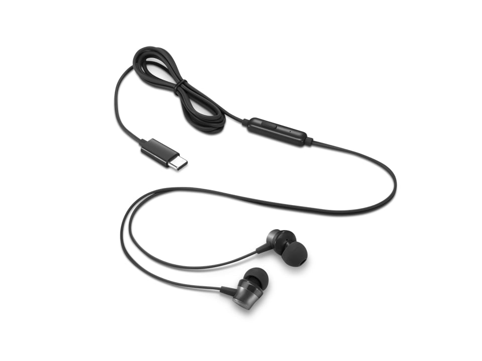Lenovo 4XD1J77351 hoofdtelefoon/headset Bedraad In-ear Kantoor/callcenter USB Type-C Zwart - Afbeelding 3