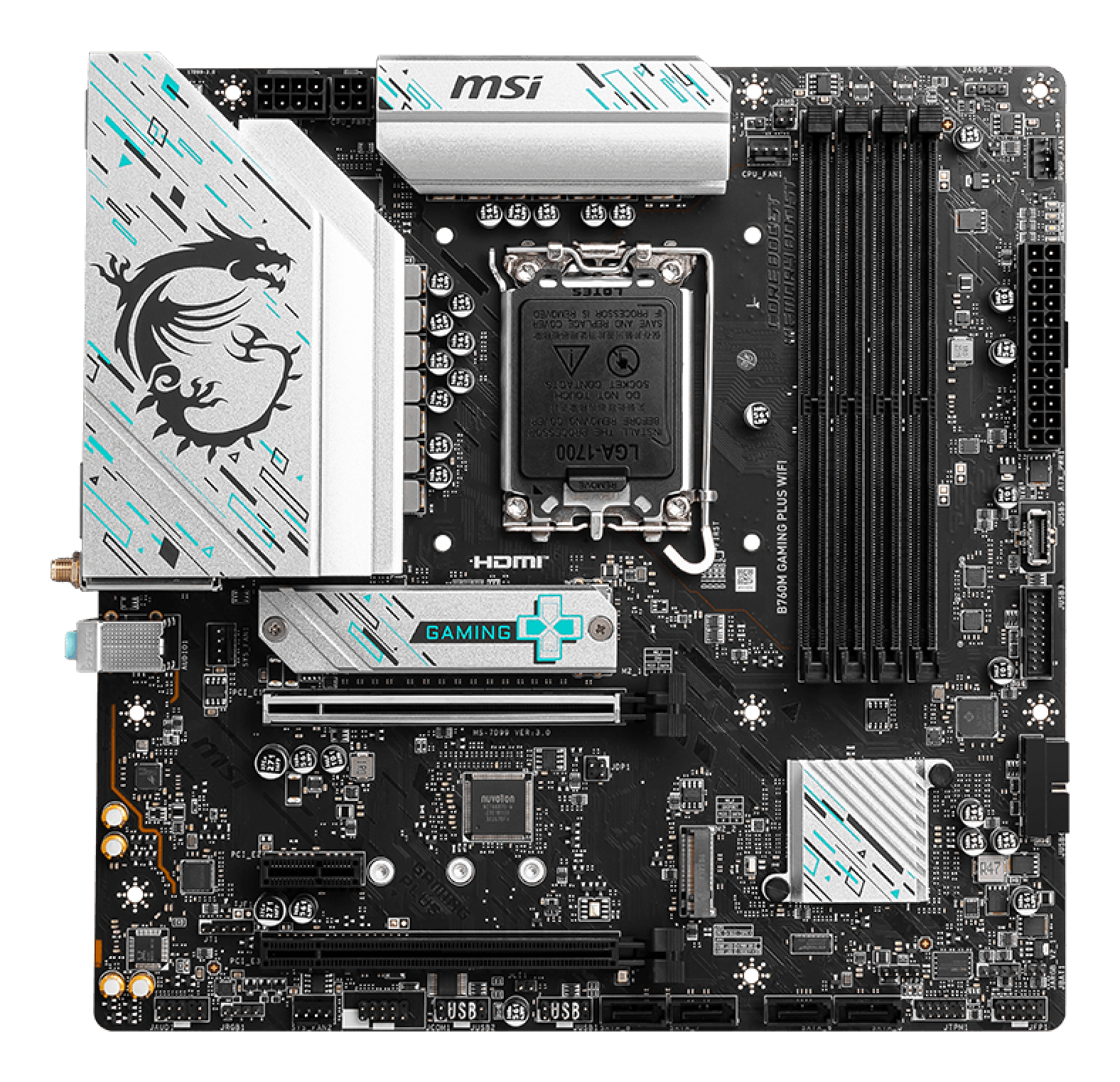 MSI B760M GAMING PLUS WIFI moederbord Intel B760 LGA 1700 micro ATX - Afbeelding 3