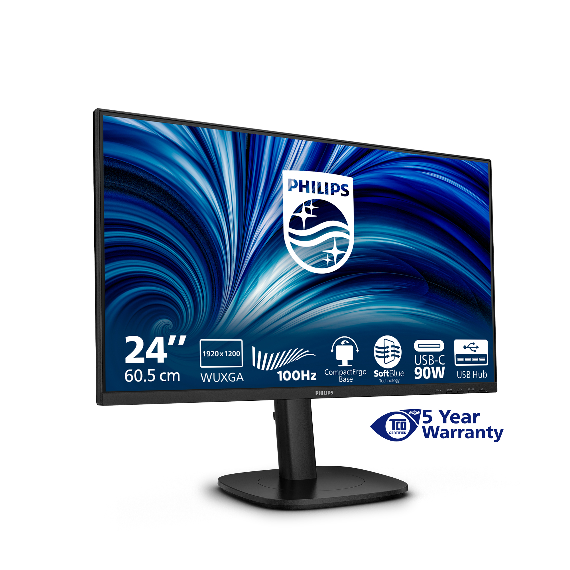 Philips 3000 series 24B2U3301D/00 computer monitor 61,2 cm (24.1") 1920 x 1200 Pixels WUXGA LCD Zwart - Afbeelding 5