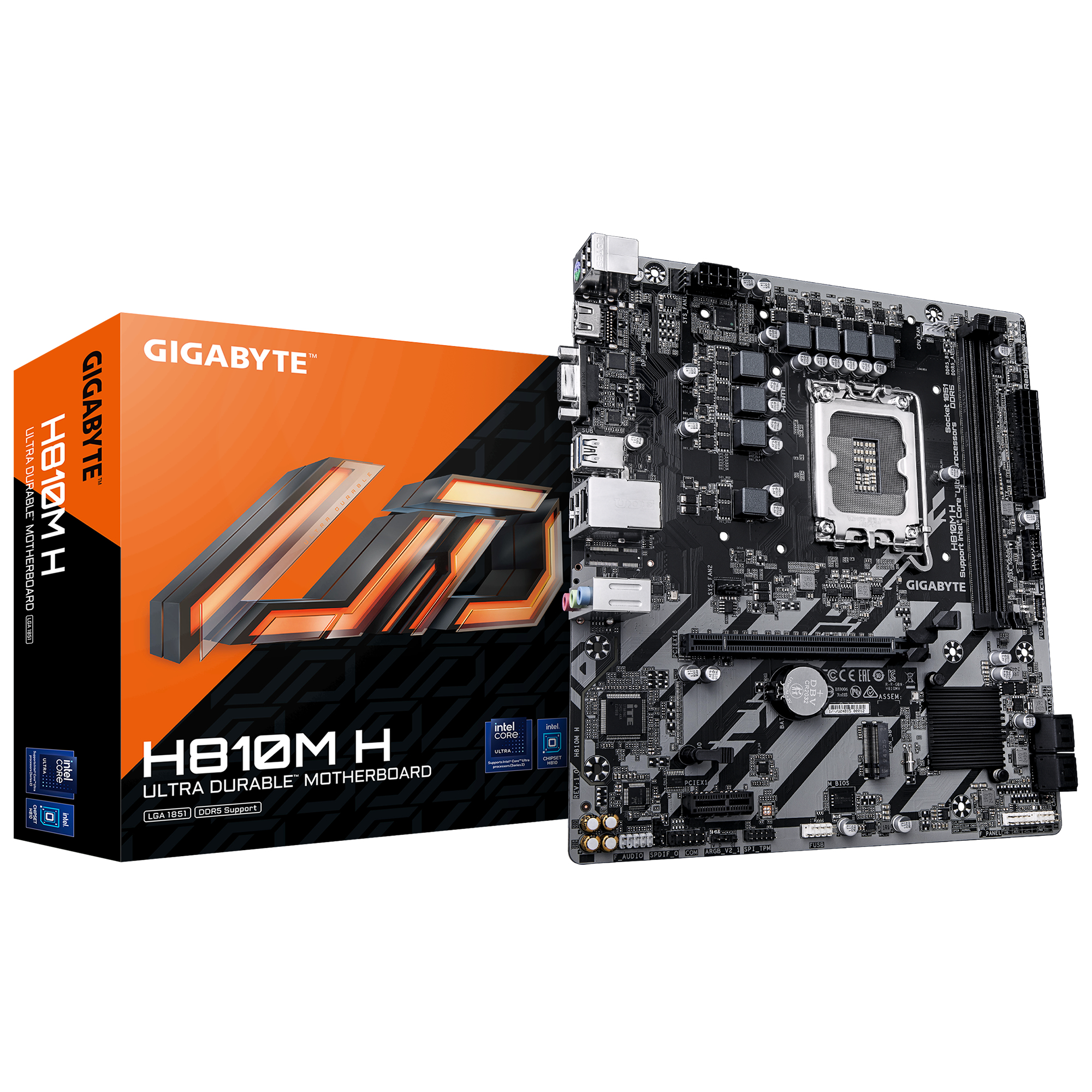 GIGABYTE H810M H moederbord Intel H810 LGA 1851 (Socket V1) micro ATX - Afbeelding 2