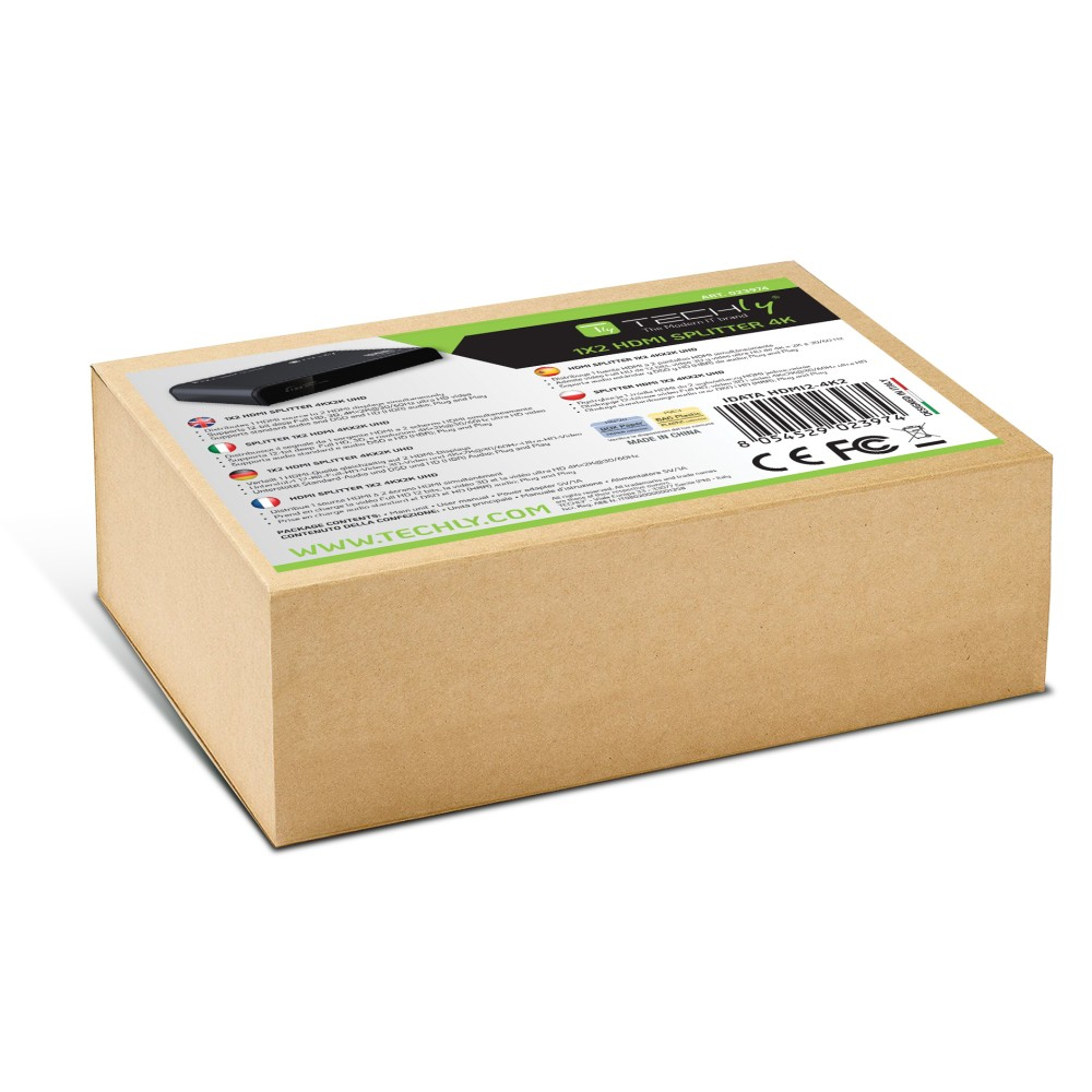 Techly IDATA HDMI2-4K2 video splitter HDMI 2x HDMI - Afbeelding 3