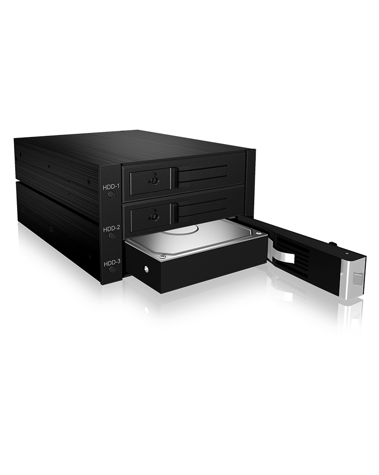 ICY BOX IB-563SSK 2x 5,25" Opslagschijflade Zwart - Afbeelding 3