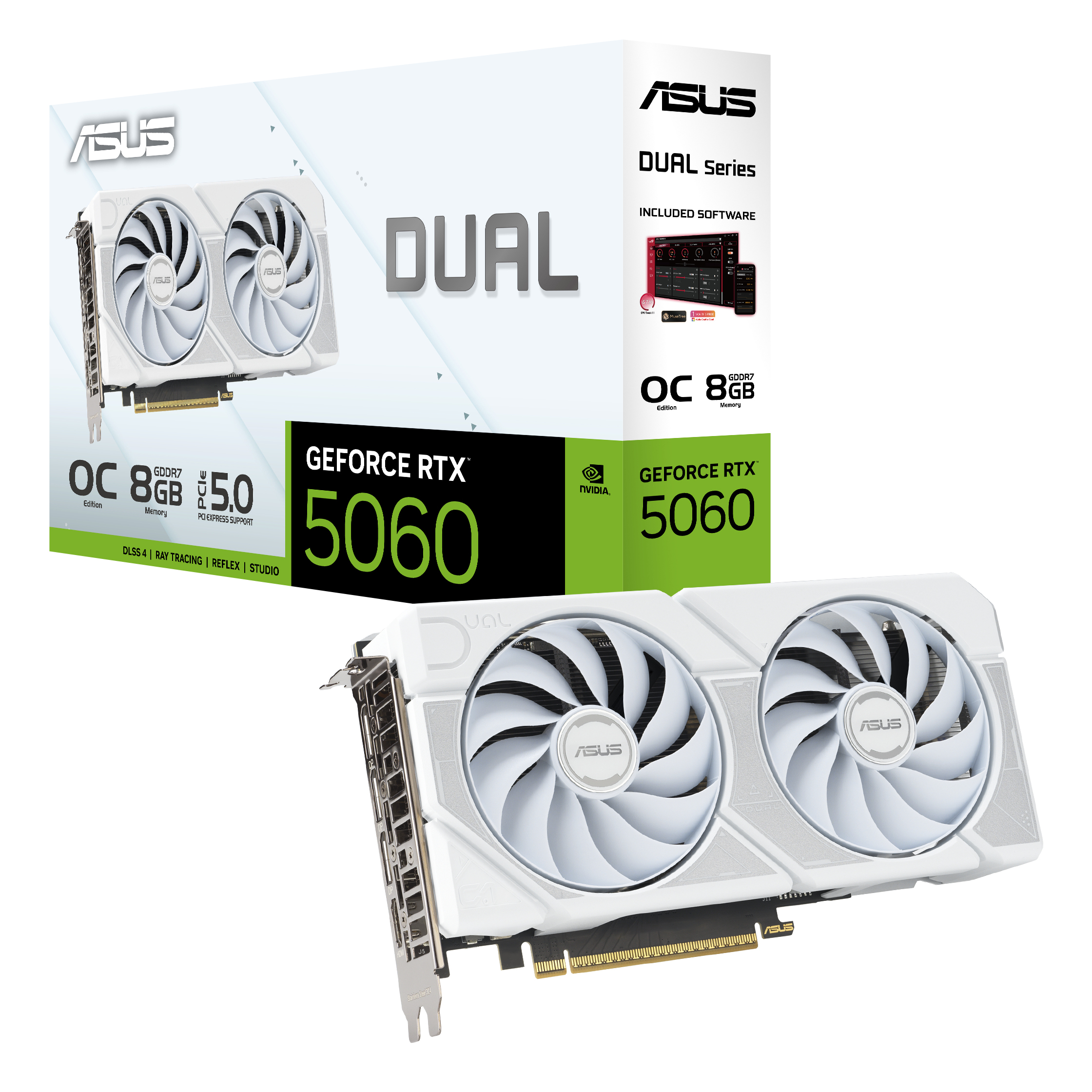 ASUS Dual -RTX5060-O8G-WHITE NVIDIA GeForce RTX 5060 8 GB GDDR7 - Afbeelding 15