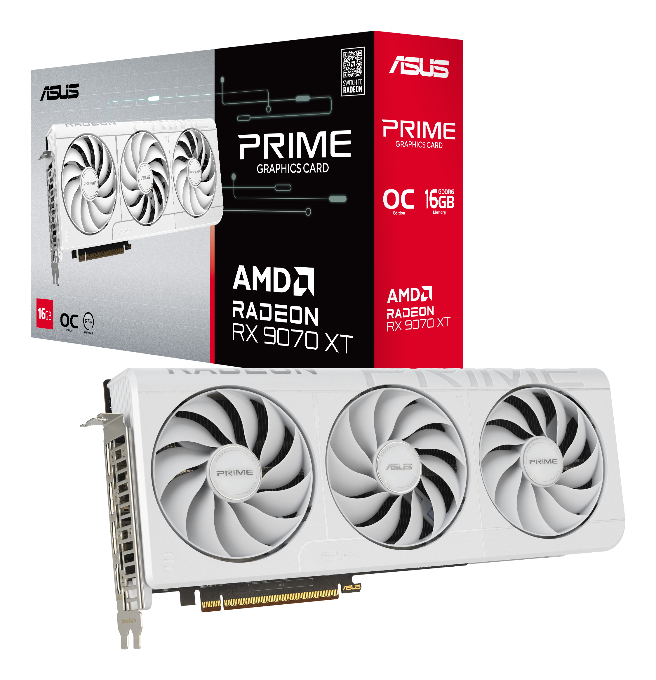 ASUS Prime -RX9070XT-O16G-WHITE AMD Radeon RX 9070 XT 16 GB GDDR6 - Afbeelding 14