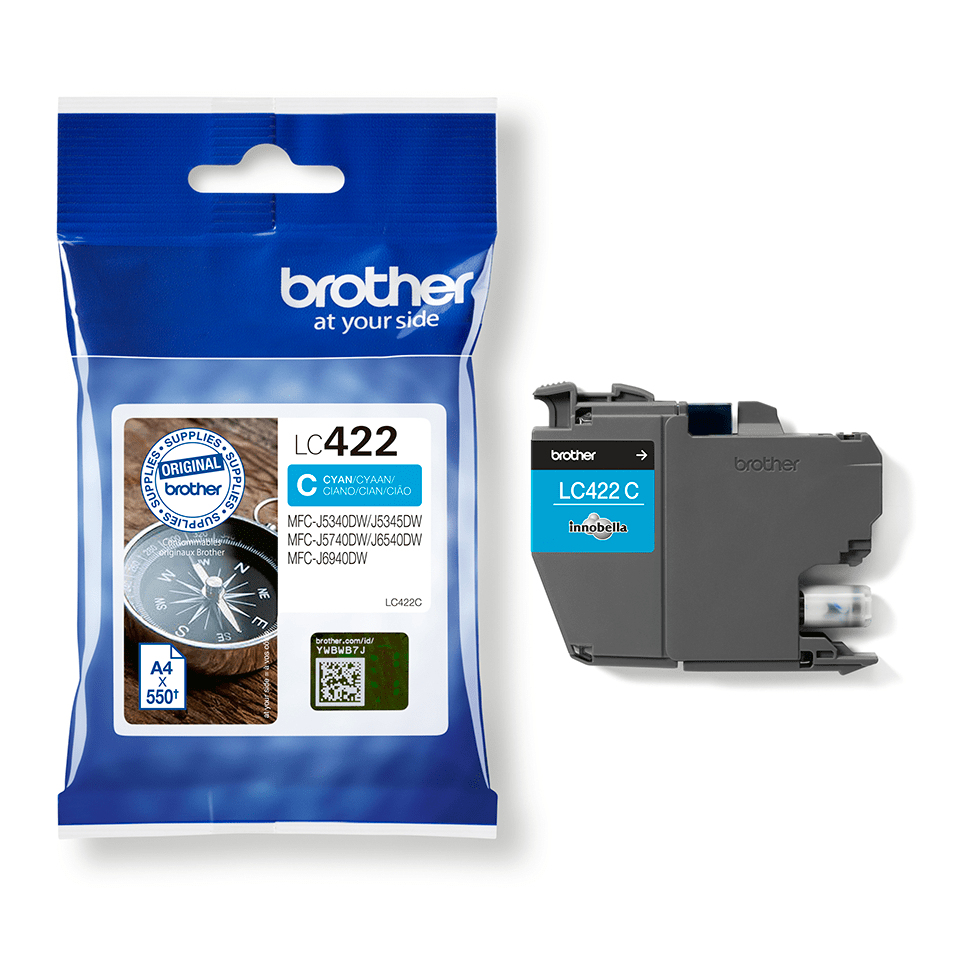Brother LC422C inktcartridge 1 stuk(s) Origineel Cyaan - Afbeelding 5