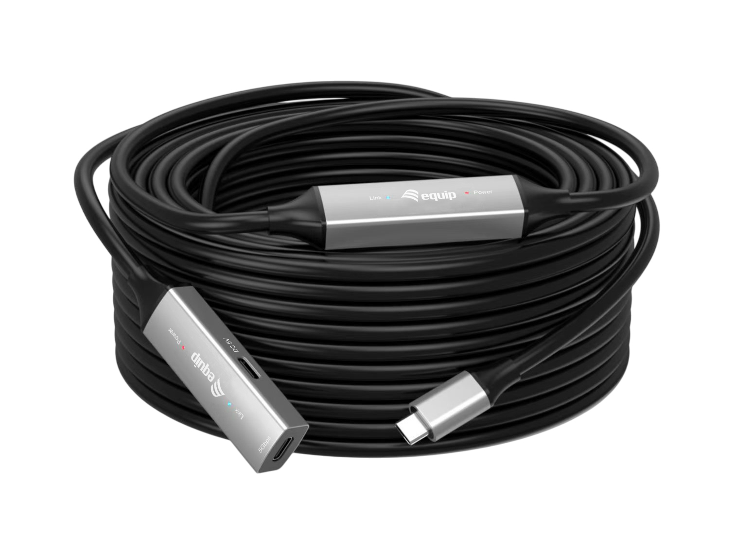 Equip 133358 USB-kabel USB 3.2 Gen 1 (3.1 Gen 1) 15 m USB C Zwart