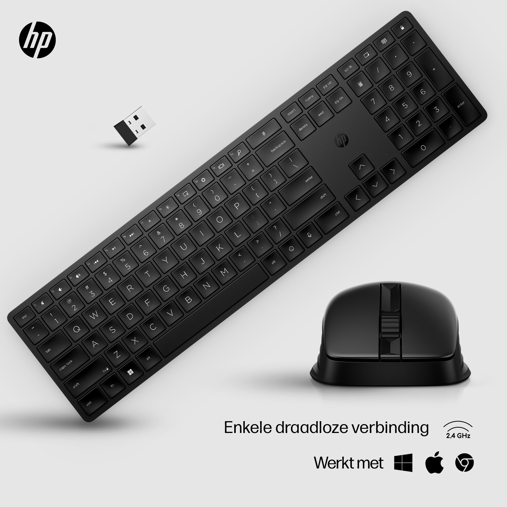 HP 650 draadloze toetsenbord- en muiscombinatie - Afbeelding 5