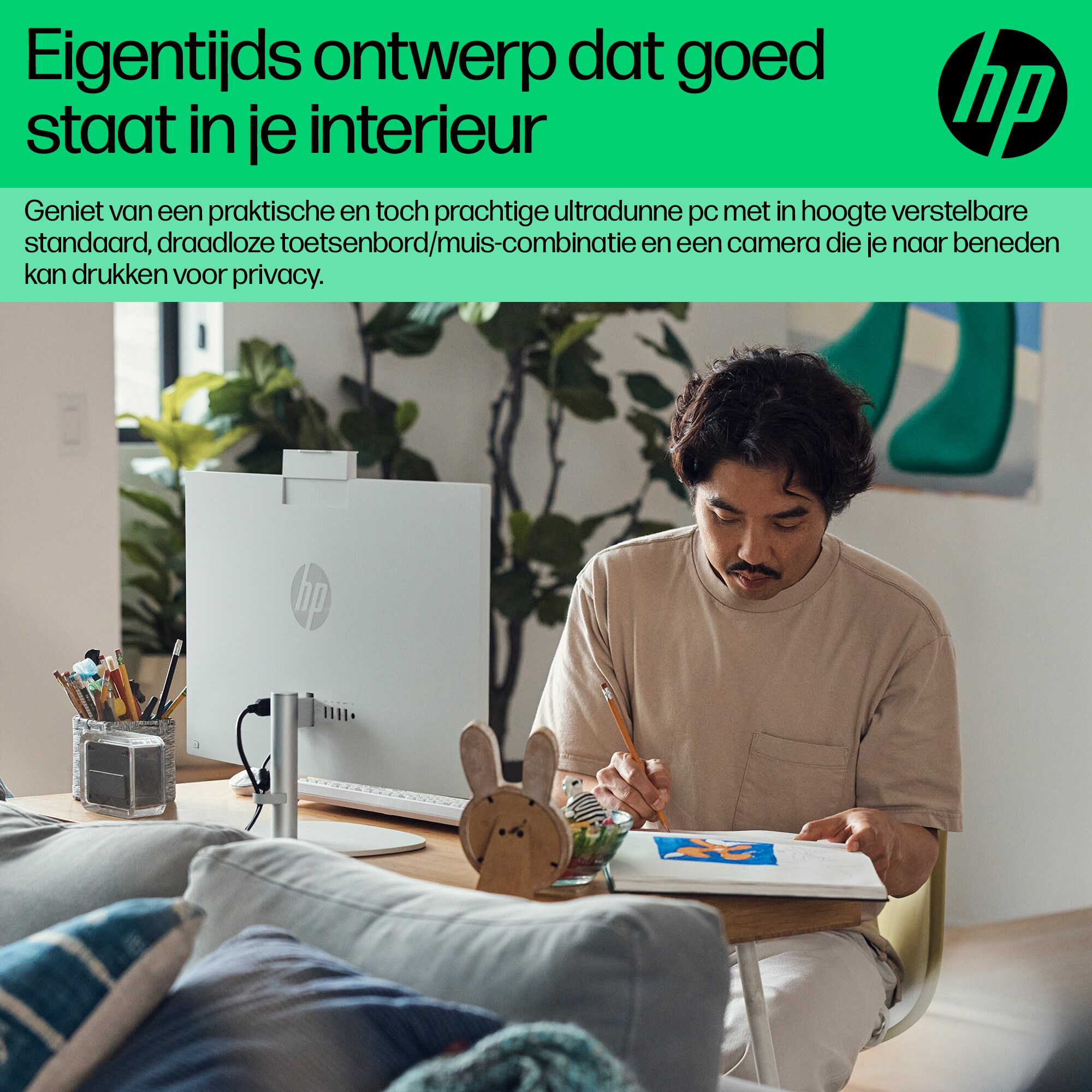 HP 24-cr0055nd Intel® Core™ i5 i5-1335U 60,5 cm (23.8") 1920 x 1080 Pixels Alles-in-één-pc 8 GB DDR4-SDRAM 512 GB SSD Windows 11 Home Wi-Fi 6 (802.11ax) Zwart - Afbeelding 16