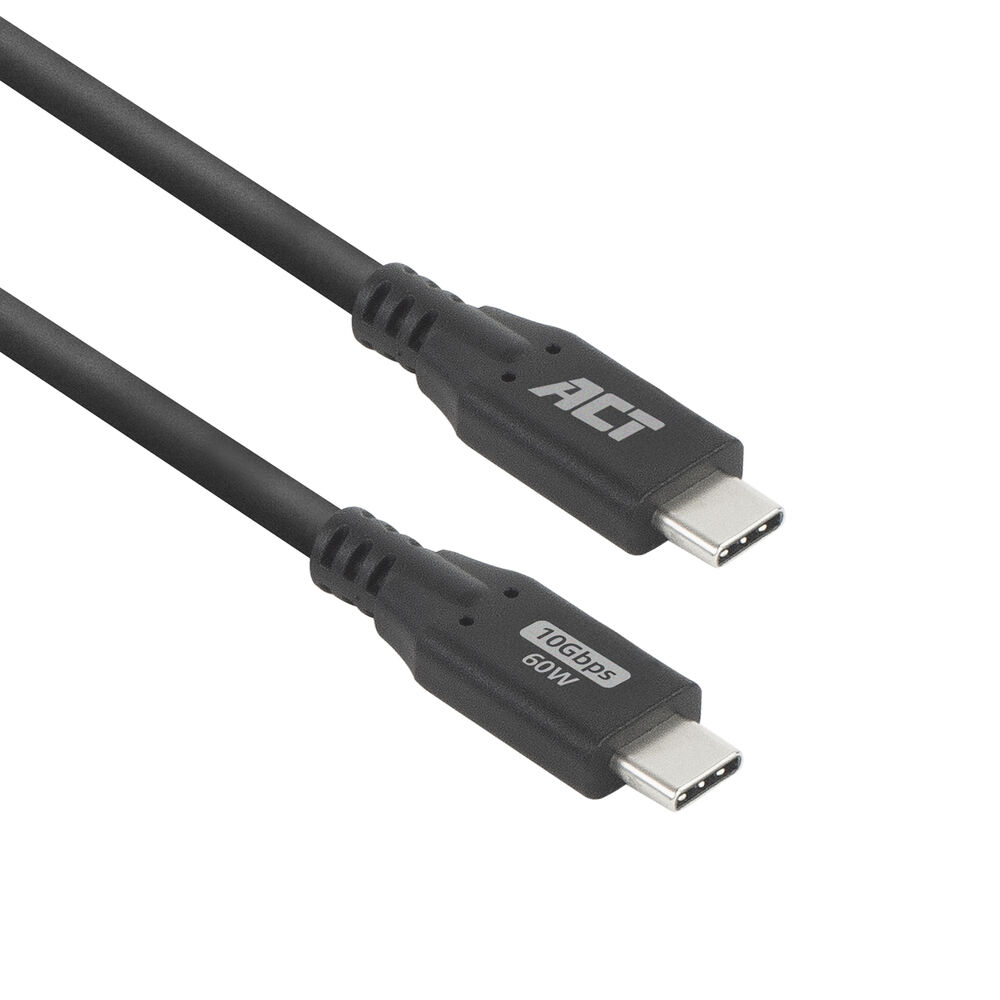 ACT USB 3.0 10Gbps 60W USB Type-C kabel, 2 meter - Afbeelding 2