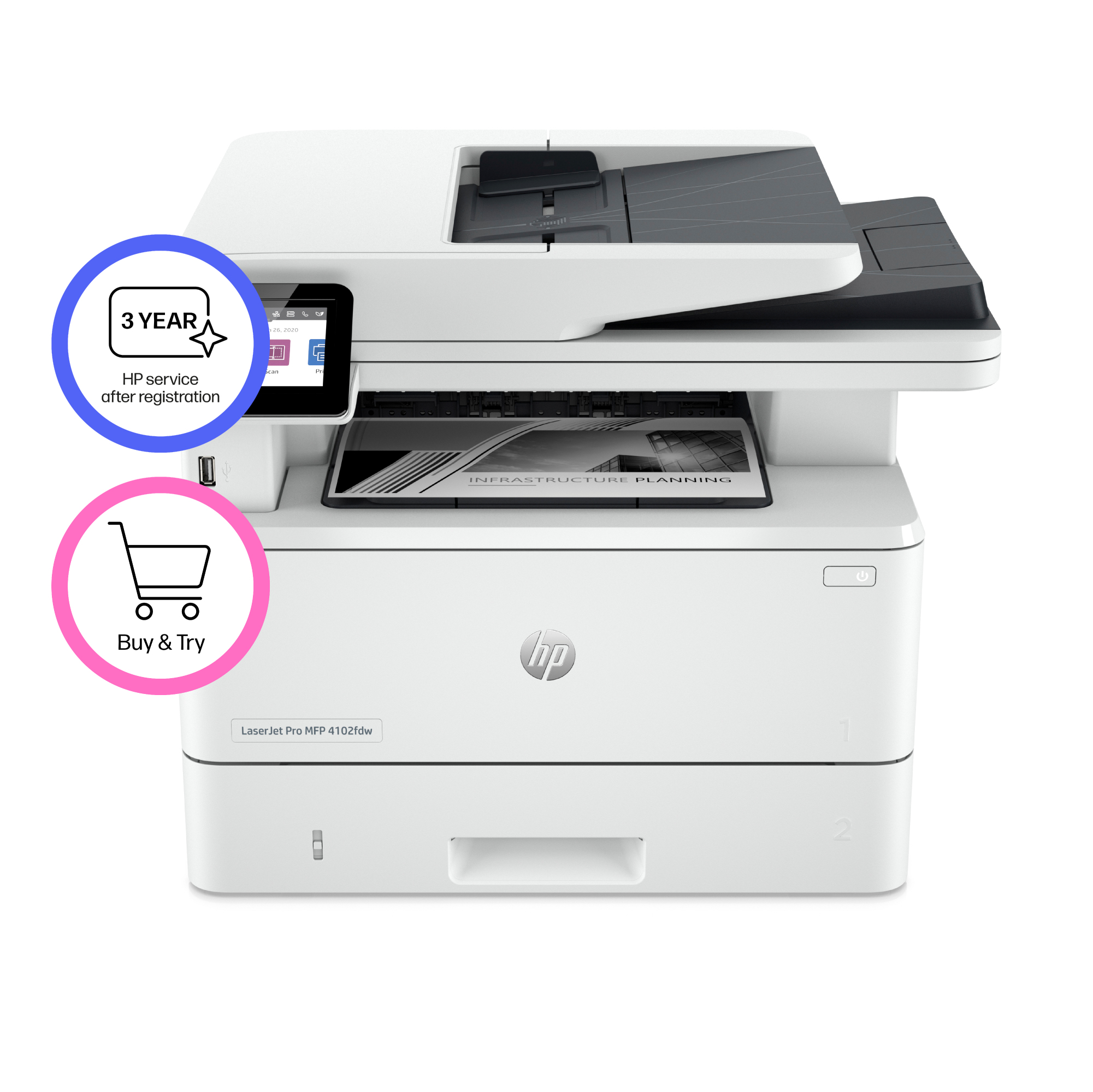 HP LaserJet Pro MFP 4102fdw printer - Afbeelding 3