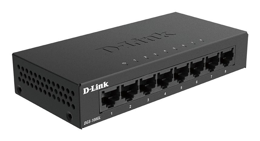 D-Link DGS-108GL Unmanaged Gigabit Ethernet (10/100/1000) Zwart - Afbeelding 3