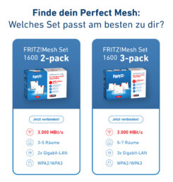 Mesh Set FRITZMESH SET 1600 3-PACK EDITION INTERNATIONAL Dual-band (2.4 GHz / 5 GHz) Wi-Fi 6 (802.11ax) Rood, Wit Intern - Afbeelding 10
