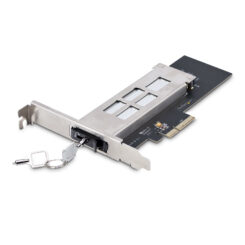 StarTech.com M.2 NVMe SSD naar PCIe x4 Hot-Swap Drive Bay met Verwisselbare Tray voor PCI Express Expansion Slot, Installatie zonder Gereedschap, PCIe 4.0/3.0 Mobiele Rack/Backplane, Vergrendelbaar, Incl. 2 sleutels - Afbeelding 2