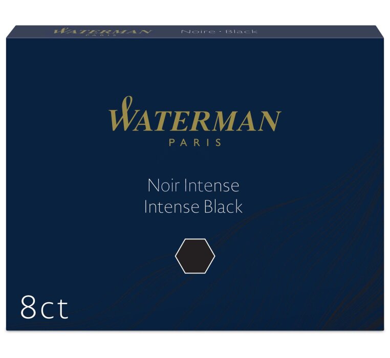 WATERMAN Tintenpatrone Stand. Intense zwart 8 stuks
