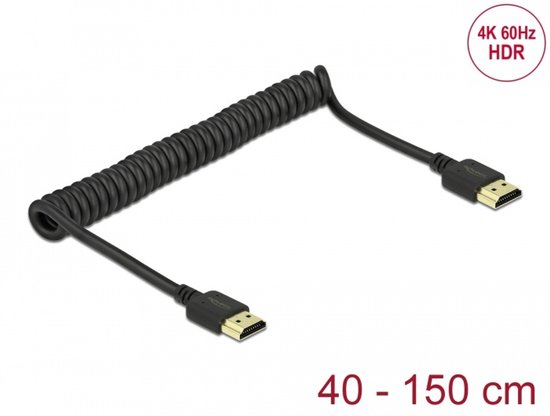 DELOCK HDMI Spiralkabel 4K 60 Hz
