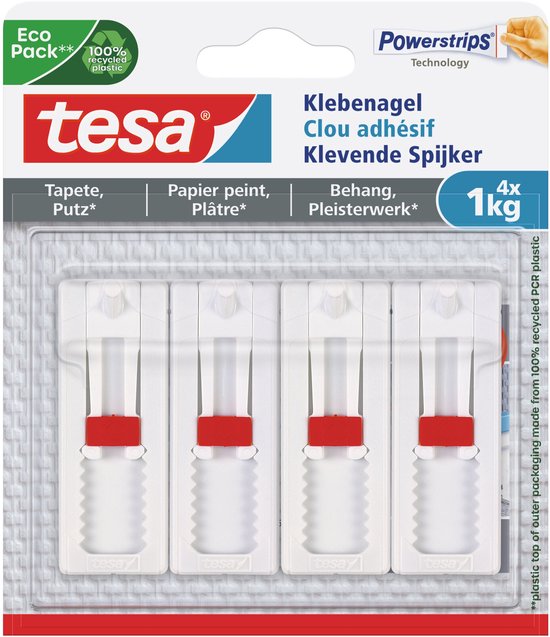 tesa Klebenagel verstelbaar Tapete & Putz tot 1kg 4St.